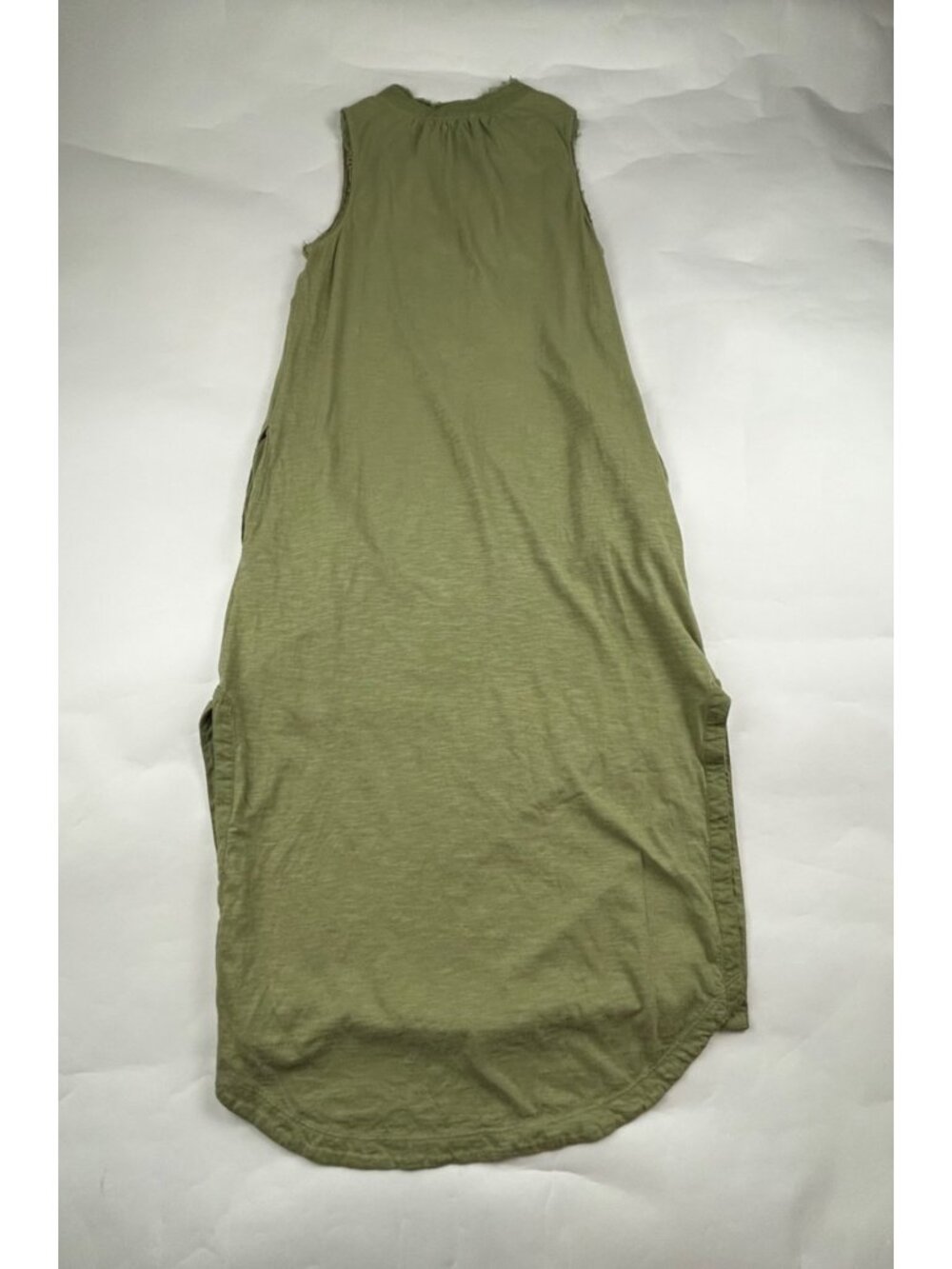 Sundance Sage Green Slub Knit Jersey Sleeveless Midi Dress XS - Picture 6 of 8